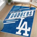 mlb los angeles dodgers area rug non slip baseball carpet home decor gift idea for fans living room lad77