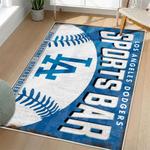 mlb los angeles dodgers area rug non slip baseball carpet home decor gift idea for fans living room lad78