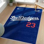mlb los angeles dodgers area rug non slip baseball carpet home decor gift idea for fans living room lad87