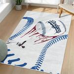 mlb los angeles dodgers area rug non slip baseball carpet home decor gift idea for fans living room lad88