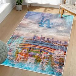 MLB Los Angeles Dodgers Area Rug Non-Slip Baseball Carpet Home Decor Gift Idea For Fans LAD89