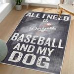 mlb los angeles dodgers area rug non slip baseball carpet home decor gift idea for fans living room lad90