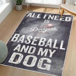 MLB Los Angeles Dodgers Area Rug Non-Slip Baseball Carpet Home Decor Gift Idea For Fans LAD90
