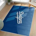 mlb los angeles dodgers area rug non slip baseball carpet home decor gift idea for fans living room lad93