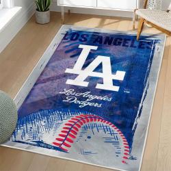 MLB Los Angeles Dodgers Area Rug Non-Slip Baseball Carpet Home Decor Gift Idea For Fans LAD94