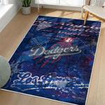 mlb los angeles dodgers area rug non slip baseball carpet home decor gift idea for fans living room lad95