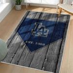 mlb los angeles dodgers area rug non slip baseball carpet home decor gift idea for fans living room lad97