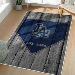 MLB Los Angeles Dodgers Area Rug Non-Slip Baseball Carpet Home Decor Gift Idea For Fans LAD97