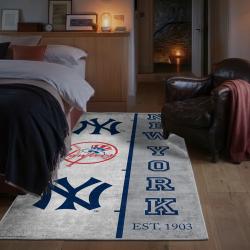 mlb new york yankees area rug non slip baseball carpet home decor gift idea for fans bedroom nyy1
