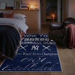 mlb new york yankees area rug non slip baseball carpet home decor gift idea for fans bedroom nyy104