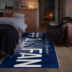 mlb new york yankees area rug non slip baseball carpet home decor gift idea for fans bedroom nyy110
