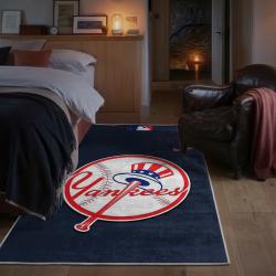 mlb new york yankees area rug non slip baseball carpet home decor gift idea for fans bedroom nyy112