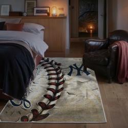 mlb new york yankees area rug non slip baseball carpet home decor gift idea for fans bedroom nyy113