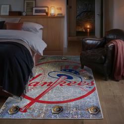 mlb new york yankees area rug non slip baseball carpet home decor gift idea for fans bedroom nyy12