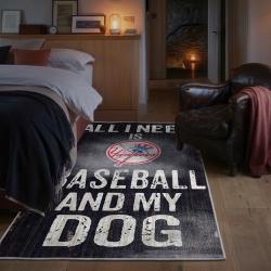 mlb new york yankees area rug non slip baseball carpet home decor gift idea for fans bedroom nyy124