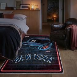 mlb new york yankees area rug non slip baseball carpet home decor gift idea for fans bedroom nyy132