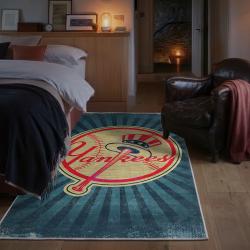 mlb new york yankees area rug non slip baseball carpet home decor gift idea for fans bedroom nyy133