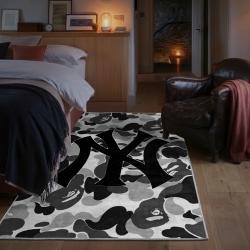mlb new york yankees area rug non slip baseball carpet home decor gift idea for fans bedroom nyy139