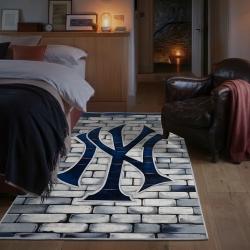 mlb new york yankees area rug non slip baseball carpet home decor gift idea for fans bedroom nyy140