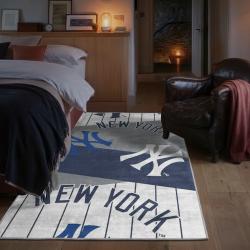 mlb new york yankees area rug non slip baseball carpet home decor gift idea for fans bedroom nyy141
