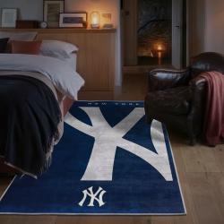 mlb new york yankees area rug non slip baseball carpet home decor gift idea for fans bedroom nyy143