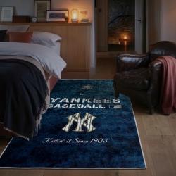mlb new york yankees area rug non slip baseball carpet home decor gift idea for fans bedroom nyy147