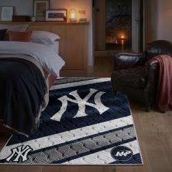 mlb new york yankees area rug non slip baseball carpet home decor gift idea for fans bedroom nyy150