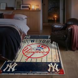 mlb new york yankees area rug non slip baseball carpet home decor gift idea for fans bedroom nyy153