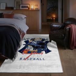 mlb new york yankees area rug non slip baseball carpet home decor gift idea for fans bedroom nyy154