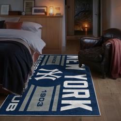 mlb new york yankees area rug non slip baseball carpet home decor gift idea for fans bedroom nyy155
