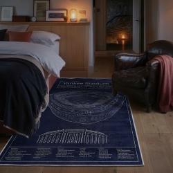 mlb new york yankees area rug non slip baseball carpet home decor gift idea for fans bedroom nyy156