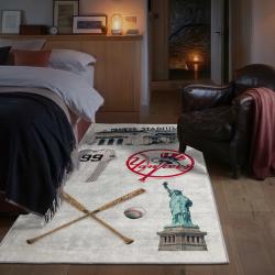 mlb new york yankees area rug non slip baseball carpet home decor gift idea for fans bedroom nyy159