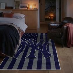 mlb new york yankees area rug non slip baseball carpet home decor gift idea for fans bedroom nyy160