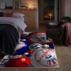 mlb new york yankees area rug non slip baseball carpet home decor gift idea for fans bedroom nyy172