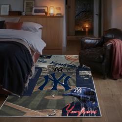 mlb new york yankees area rug non slip baseball carpet home decor gift idea for fans bedroom nyy21
