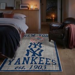 mlb new york yankees area rug non slip baseball carpet home decor gift idea for fans bedroom nyy23