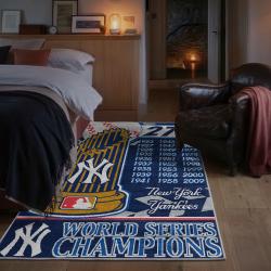 mlb new york yankees area rug non slip baseball carpet home decor gift idea for fans bedroom nyy24