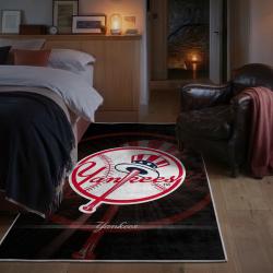 mlb new york yankees area rug non slip baseball carpet home decor gift idea for fans bedroom nyy25