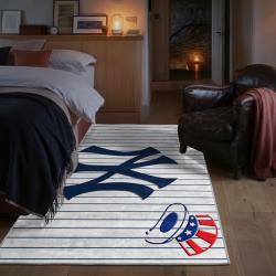 mlb new york yankees area rug non slip baseball carpet home decor gift idea for fans bedroom nyy33