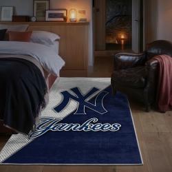 mlb new york yankees area rug non slip baseball carpet home decor gift idea for fans bedroom nyy34