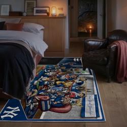 mlb new york yankees area rug non slip baseball carpet home decor gift idea for fans bedroom nyy53