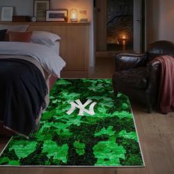 mlb new york yankees area rug non slip baseball carpet home decor gift idea for fans bedroom nyy55