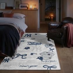 mlb new york yankees area rug non slip baseball carpet home decor gift idea for fans bedroom nyy60
