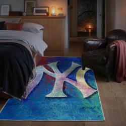 mlb new york yankees area rug non slip baseball carpet home decor gift idea for fans bedroom nyy64