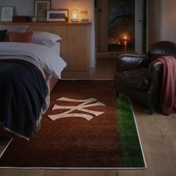 mlb new york yankees area rug non slip baseball carpet home decor gift idea for fans bedroom nyy71