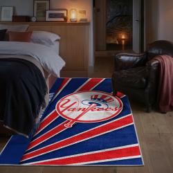 mlb new york yankees area rug non slip baseball carpet home decor gift idea for fans bedroom nyy77
