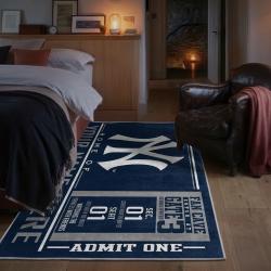 mlb new york yankees area rug non slip baseball carpet home decor gift idea for fans bedroom nyy85