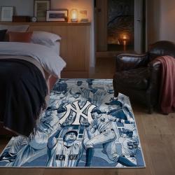 mlb new york yankees area rug non slip baseball carpet home decor gift idea for fans bedroom nyy86