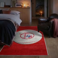 mlb new york yankees area rug non slip baseball carpet home decor gift idea for fans bedroom nyy9
