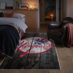 mlb new york yankees area rug non slip baseball carpet home decor gift idea for fans bedroom nyy91